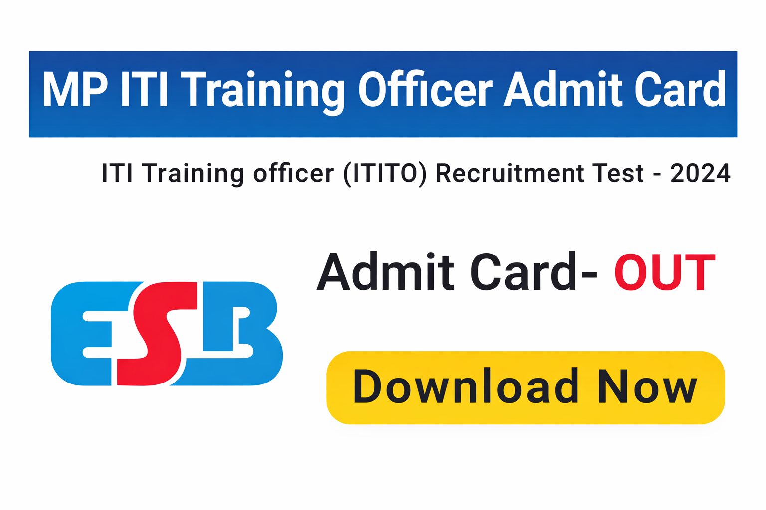 MP ITI Training Officer Admit Card