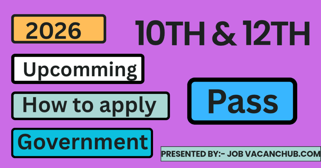New Vacancy 2026 12th Pass